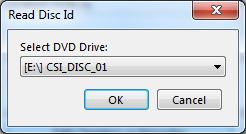 Specify in which drive to read the disc.