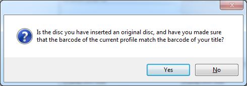 Make sure it is the correct disc.