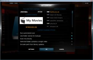 XBMC Configuration 1. Click for full screen.