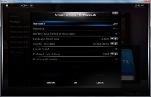 XBMC Configuration 2. Click for full screen.