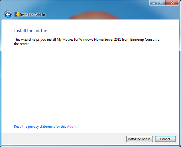 Click 'Install the Add-in'.