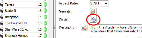 Discs Button Location