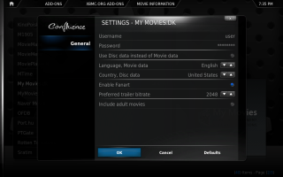 XBMC Configuration 3. Click for full screen.