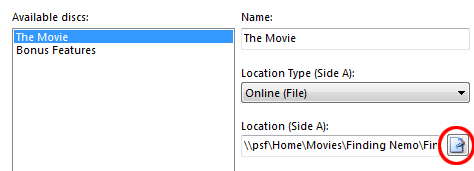 Browse Button Locations