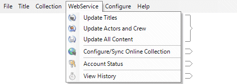 Web Service Menu