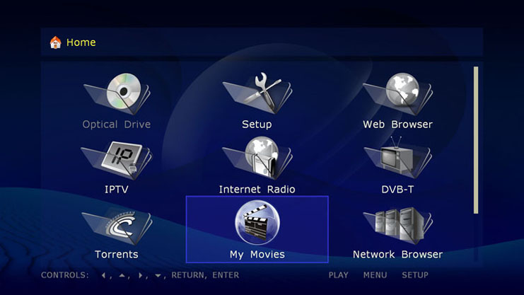 My Movies link on Dune home screen